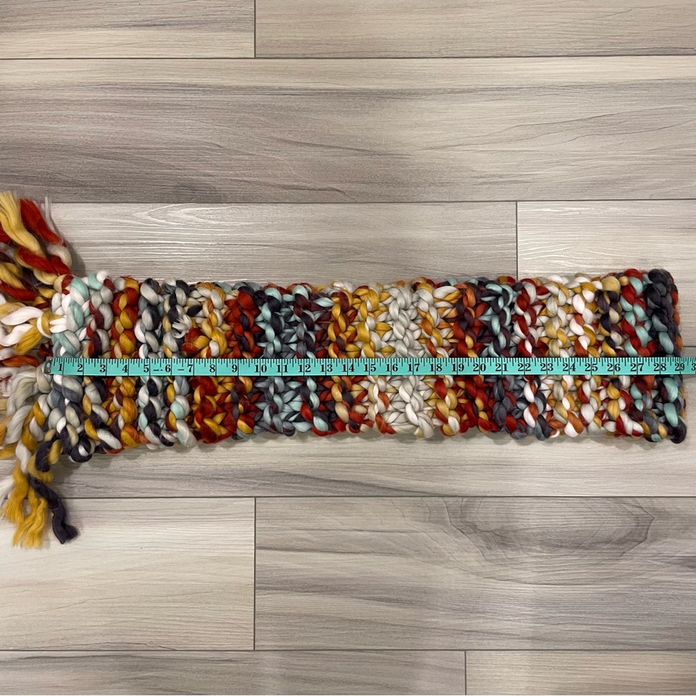 Oversized Chunky SCARF WITH FRINGE Beautiful Colours Soft Warm Fun to Wear - Picture 7 of 16